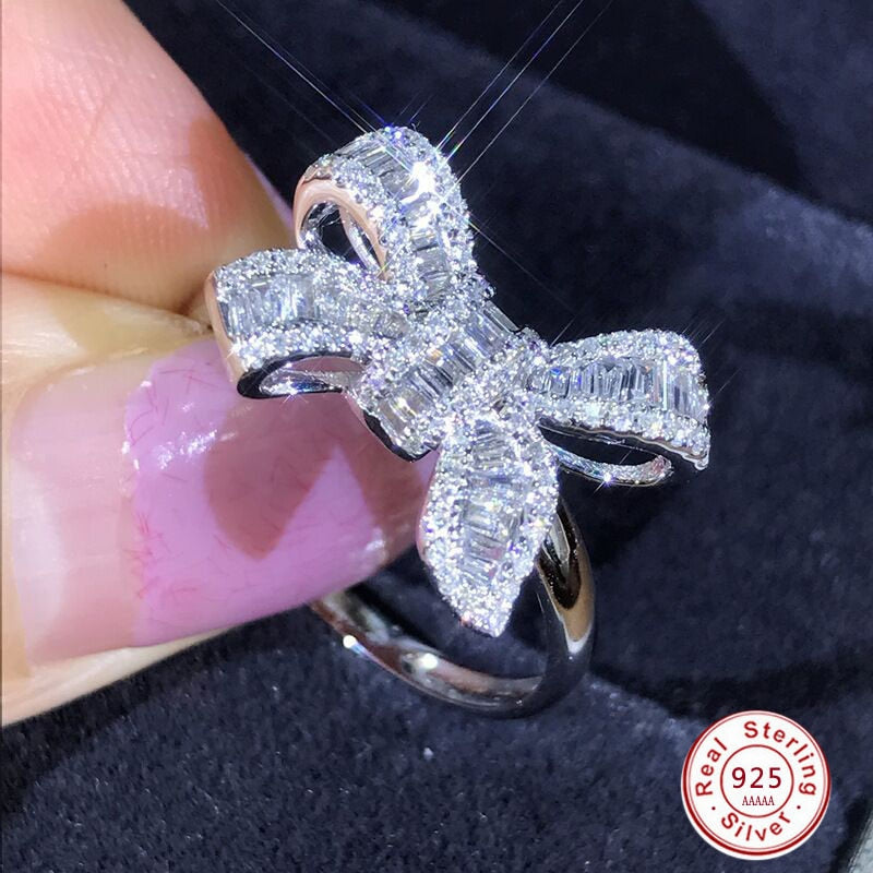 Bowknot Sterling Silver Cocktail Ring