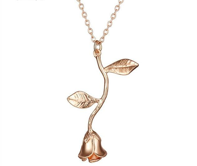 Rose Flower Pendant Necklace