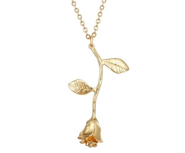 Rose Flower Pendant Necklace