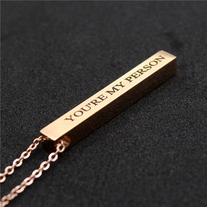 Personalized Bar Necklace