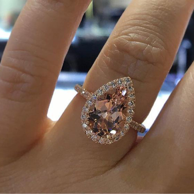 Studded Morganite Ring