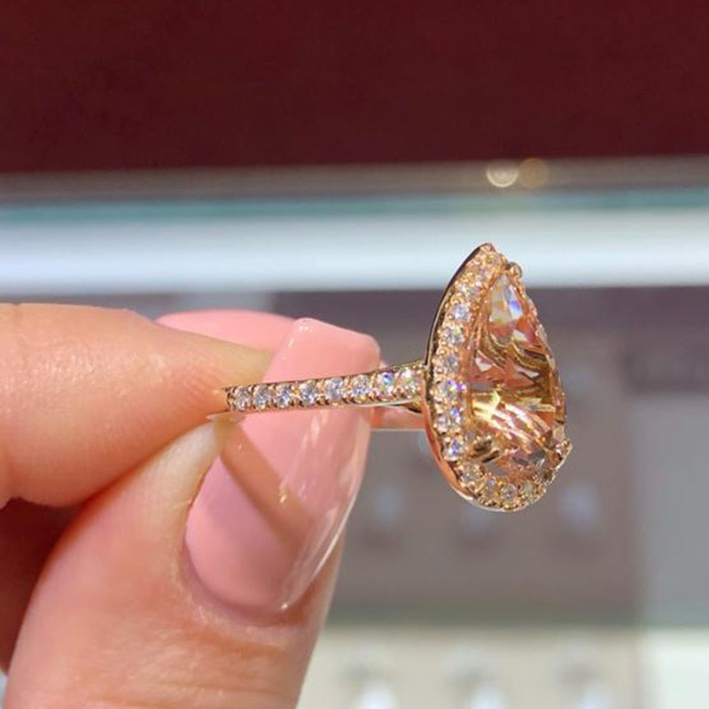 Studded Morganite Ring