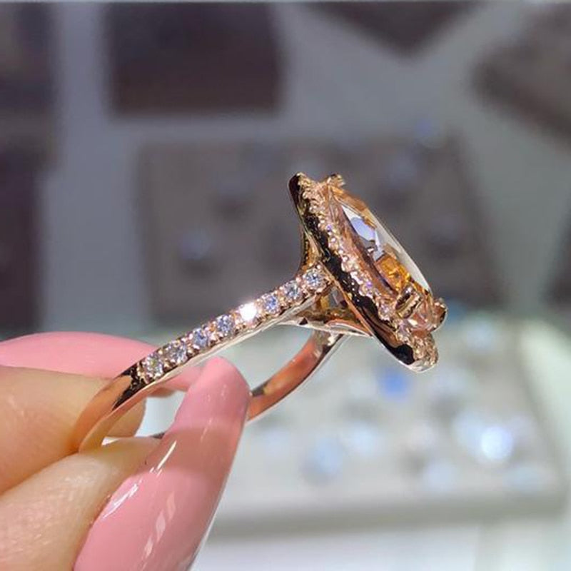 Studded Morganite Ring