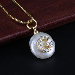 Freshwater Pearl Initial Necklace