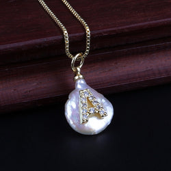 Freshwater Pearl Initial Necklace