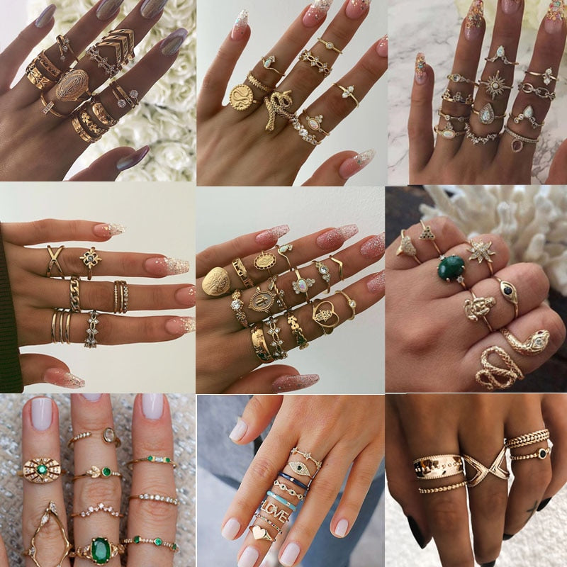 Summer Boho Ring Sets