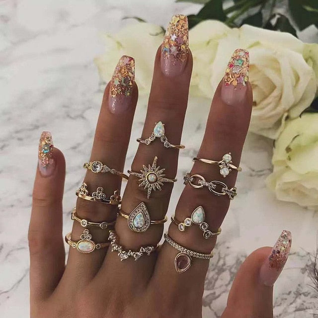 Summer Boho Ring Sets