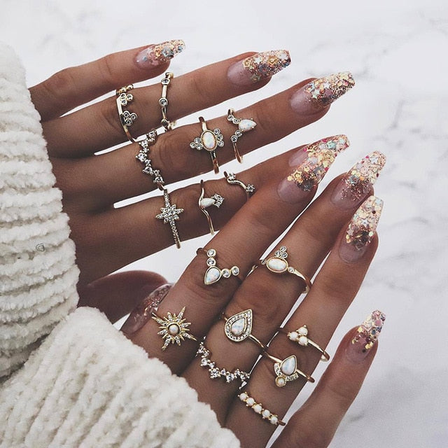 Summer Boho Ring Sets